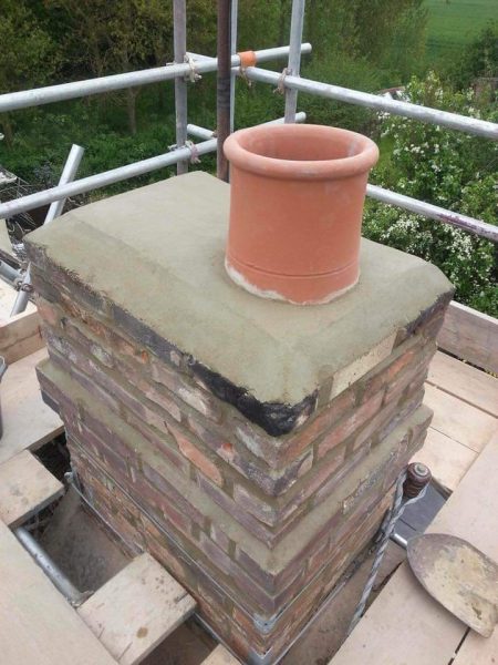 Chimney being repaired in Chester