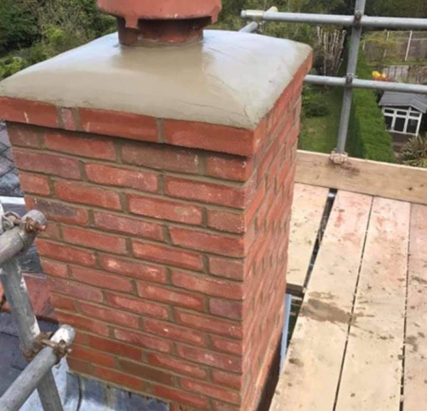 Chimney being repaired in Christleton