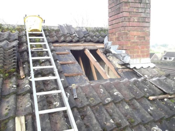 Roof being repaired in Little Barrow