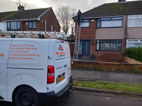 Our roofers working in Mouldsworth